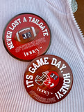 “never lost a tailgate!” HFC game day pin